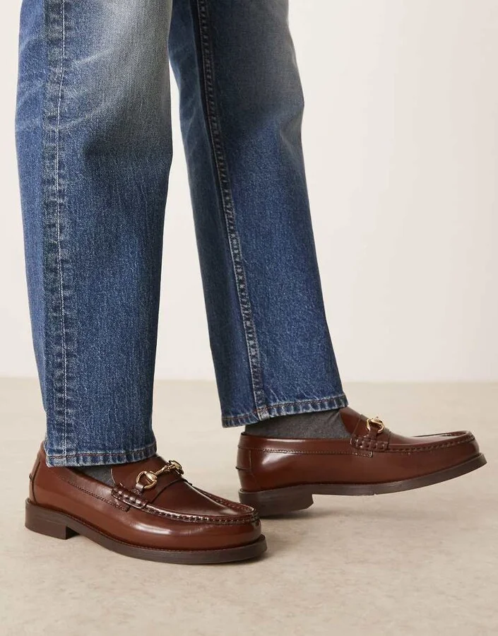 Walk London Dalston trim loafers in tan - Image 4