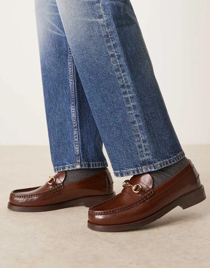 Walk London Dalston trim loafers in tan