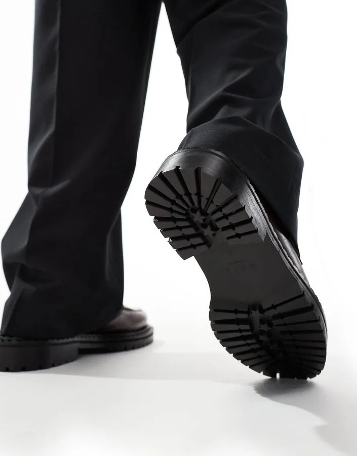 Walk London Jagger saddle loafers in brown leather - Image 3