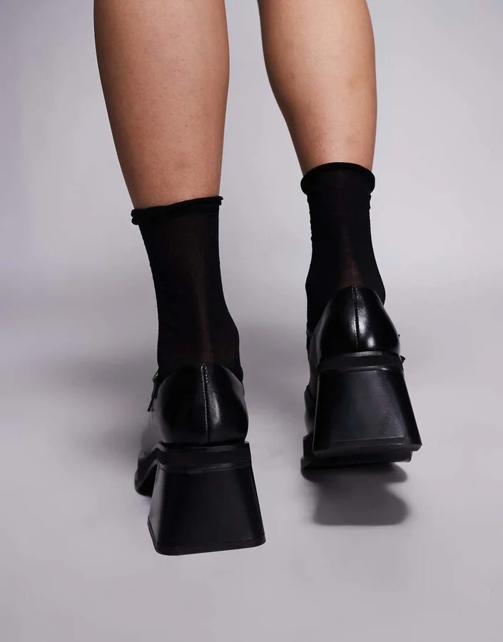 Walk London Liley Mary Janes In Black Leather - Image 3