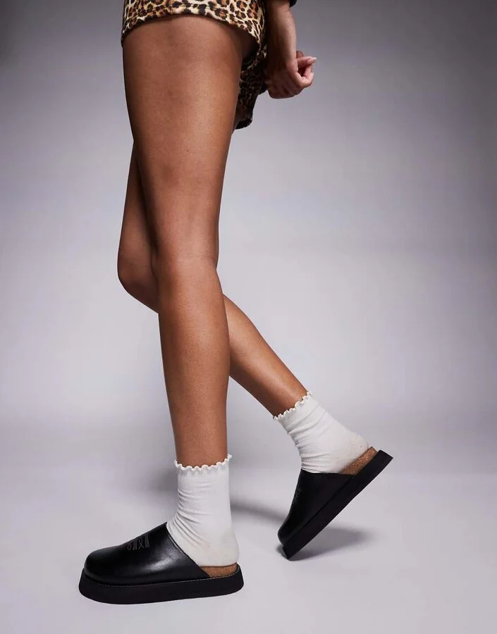 Walk London Madrid western mule In black leather - Image 2