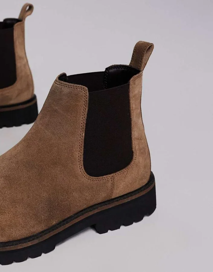 Walk London Mayfair chelsea boot in tan suede - Image 2
