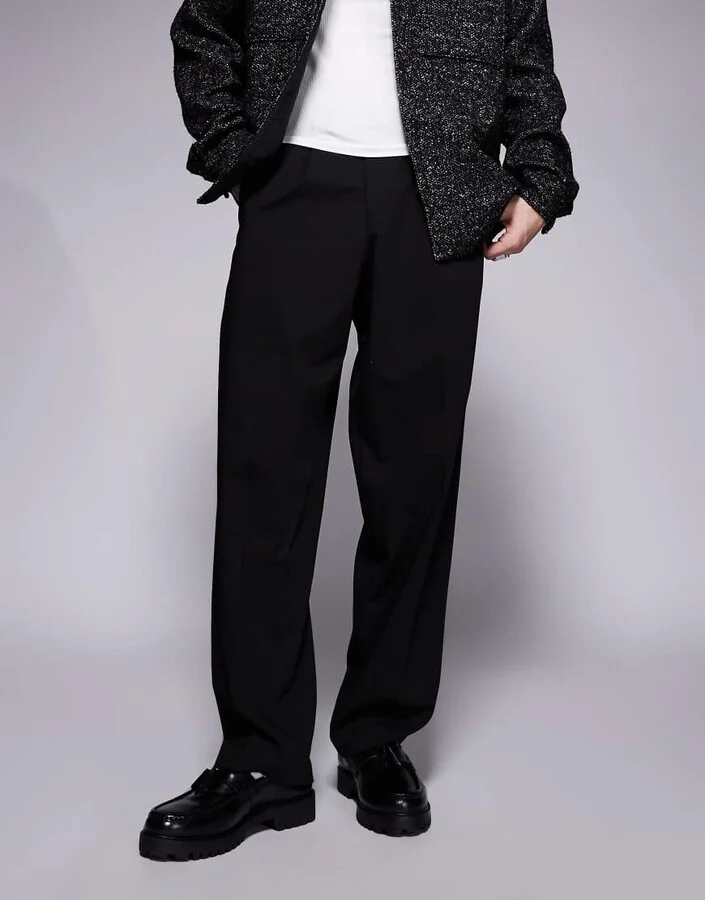 Walk London Sean tassel loafers in black leather - Image 3