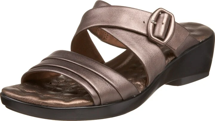 Walking Cradles Women's Bay Black Patent Lizard Print Flat 11 N (A)