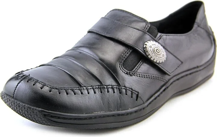 Walking Cradles Women's Bistro Black Waxy Wash Leather Loafer 8.5 N (A)