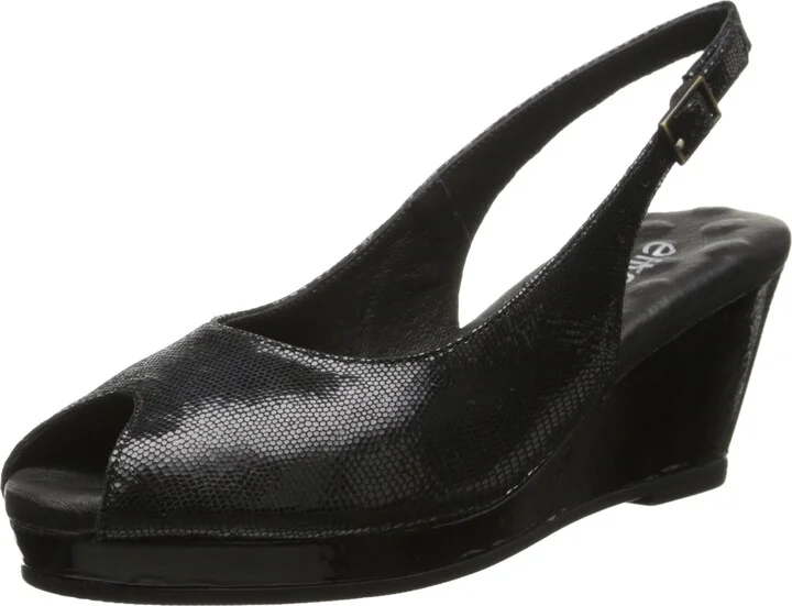 Black Lizard Print/Black Patent