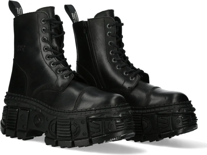 WALL083C-S5 Boots Metallic Leather Platform