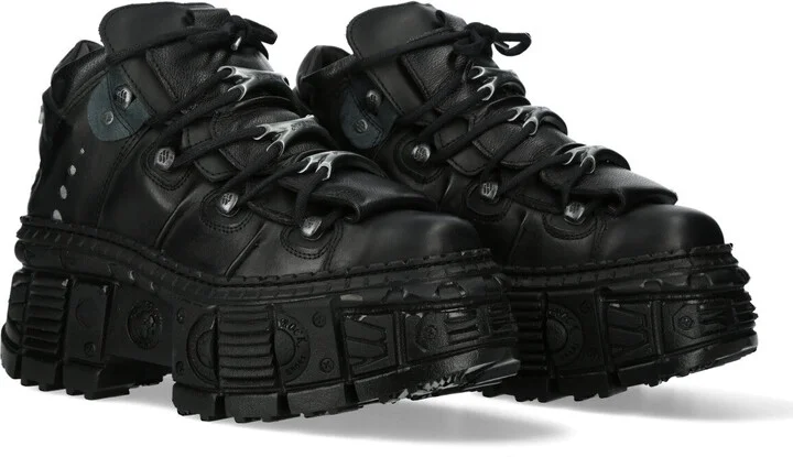 WALL106-S12 Boots Punk Rock Leather Platform