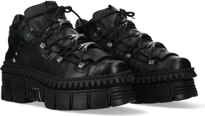 WALL106-S13 Boots Metallic Leather Platform