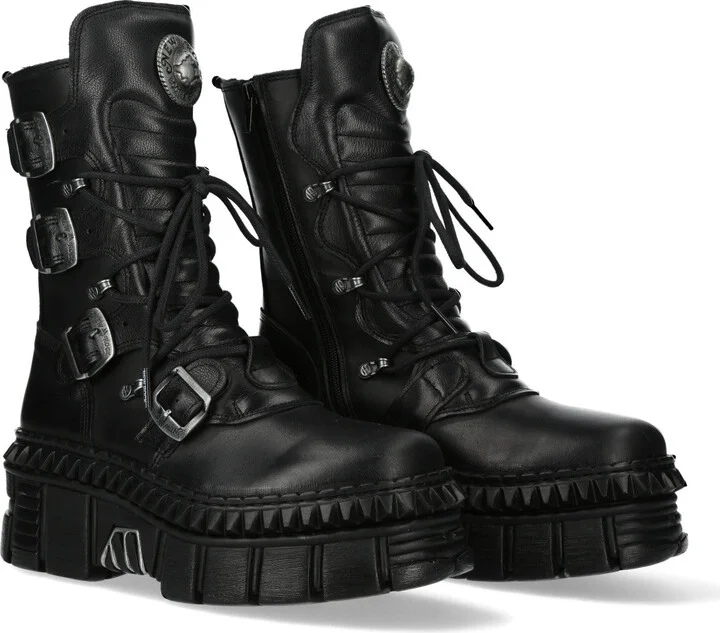 WALL373-S6 Boots Punk Leather Platform