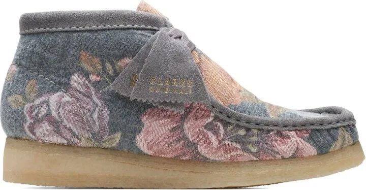 Wallabee "Blue Floral" boots