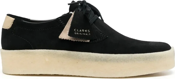 Wallabee lace-up suede loafers