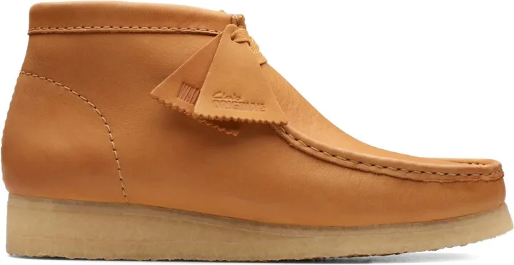 Wallabee leather lace-up boots