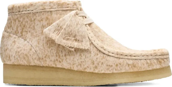 Wallabee "Speckled Hair On" derby shoes