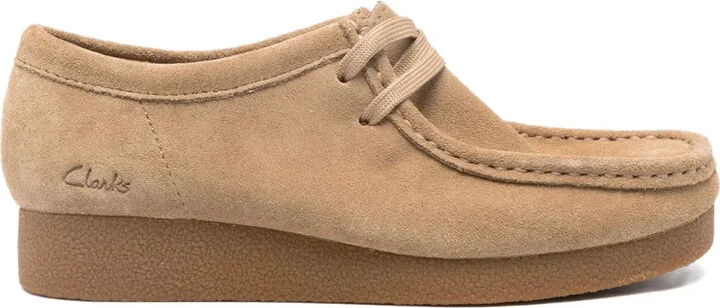 Wallabee suede lace-up derby shoes