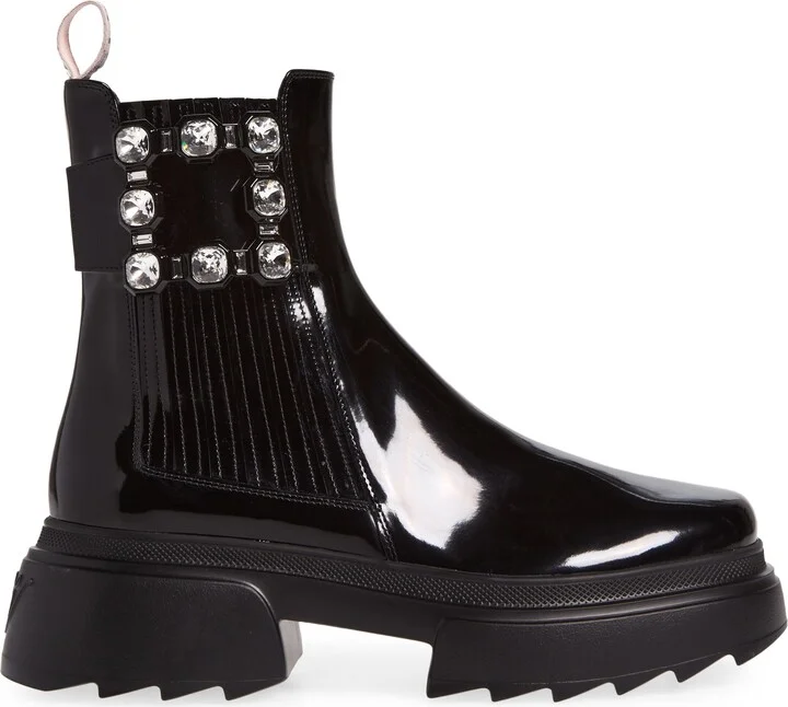Wallaviv Crystal Buckle Chelsea Boot - Image 3
