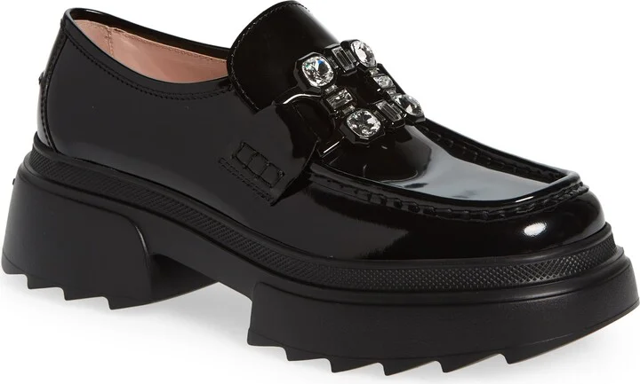 Wallaviv Crystal Buckle Loafer
