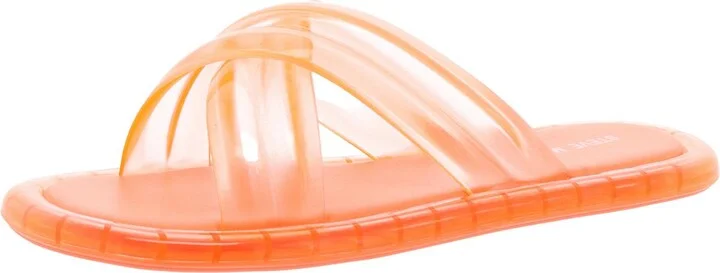Wallis Womens Criss-Cross Rubber Slide Sandals