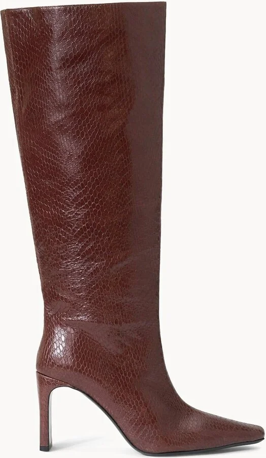 Wally High Heel Boot In Mahogany