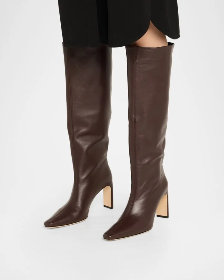 Wally Leather Knee-High Boots - Image 2