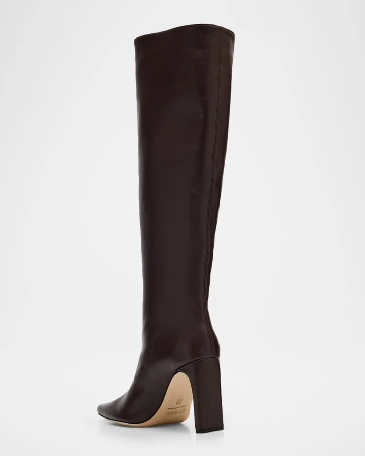 Wally Leather Knee-High Boots - Image 4
