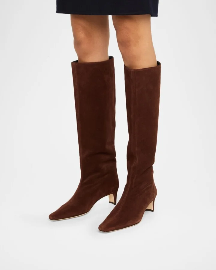 Wally Suede Patchwork Tall Boots - Image 2