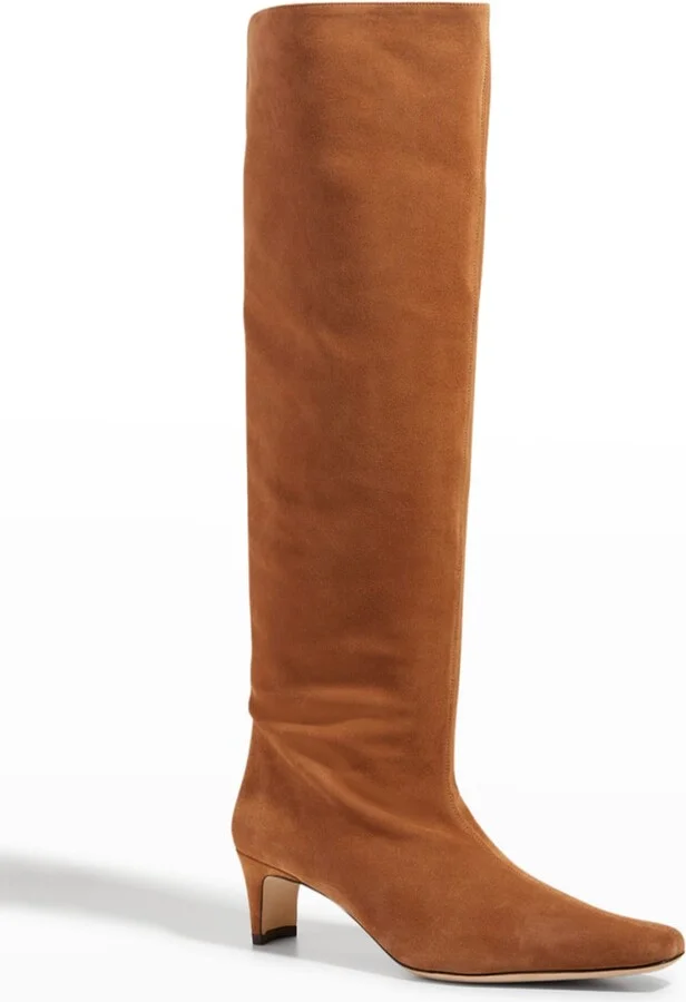 Wally Suede Patchwork Tall Boots - Image 4