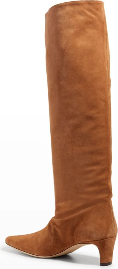 Wally Suede Patchwork Tall Boots - Image 11