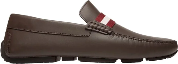 Waltec 6230207 Men's Chocolate Calf Plain Leather Loafers