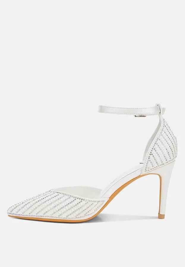 Wanda Pearls & Sequins Embellished Stiletto Sandals - Image 2