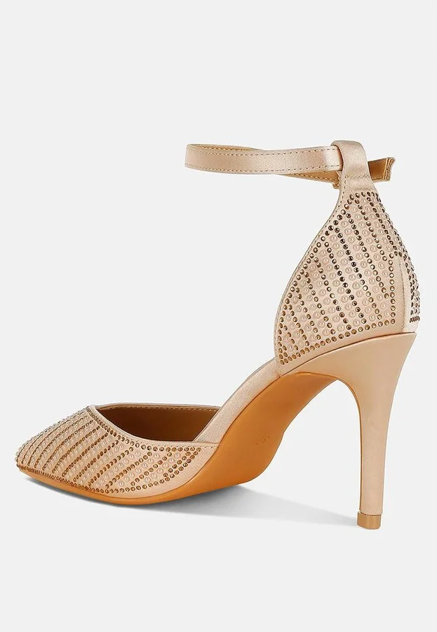 Wanda Pearls & Sequins Embellished Stiletto Sandals - Image 6