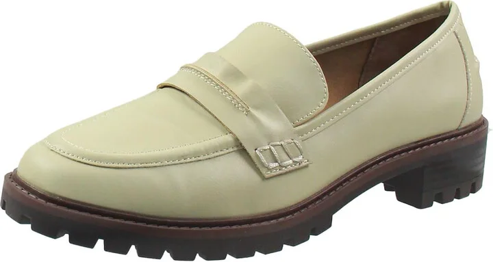 Wandaa Womens Faux Leather Slip-On Loafers