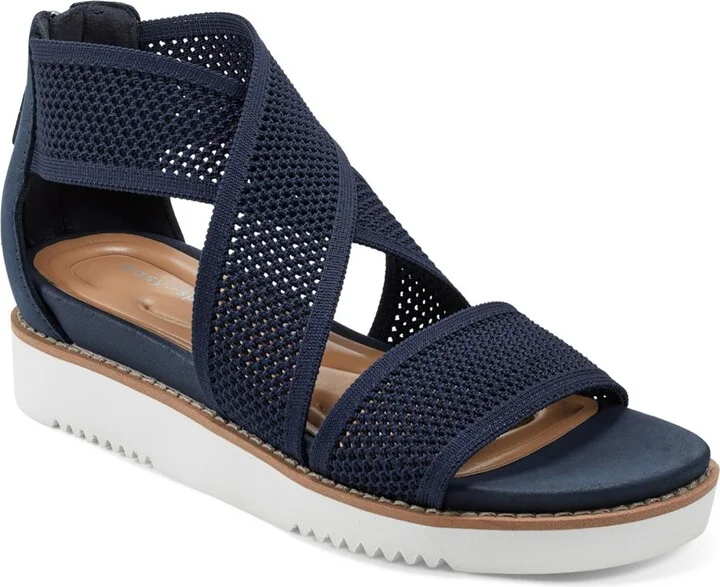Wander 2 Womens Knit Open Toe Platform Sandals