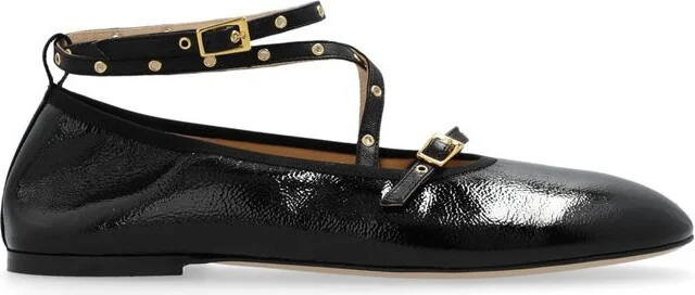 Wandler June Buckle Detailed Round Toe Ballet Flats