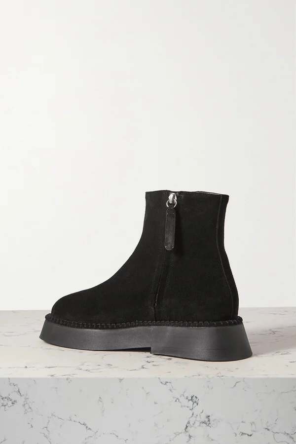WANDLER - Rosa Suede Ankle Boots - Black - Image 3