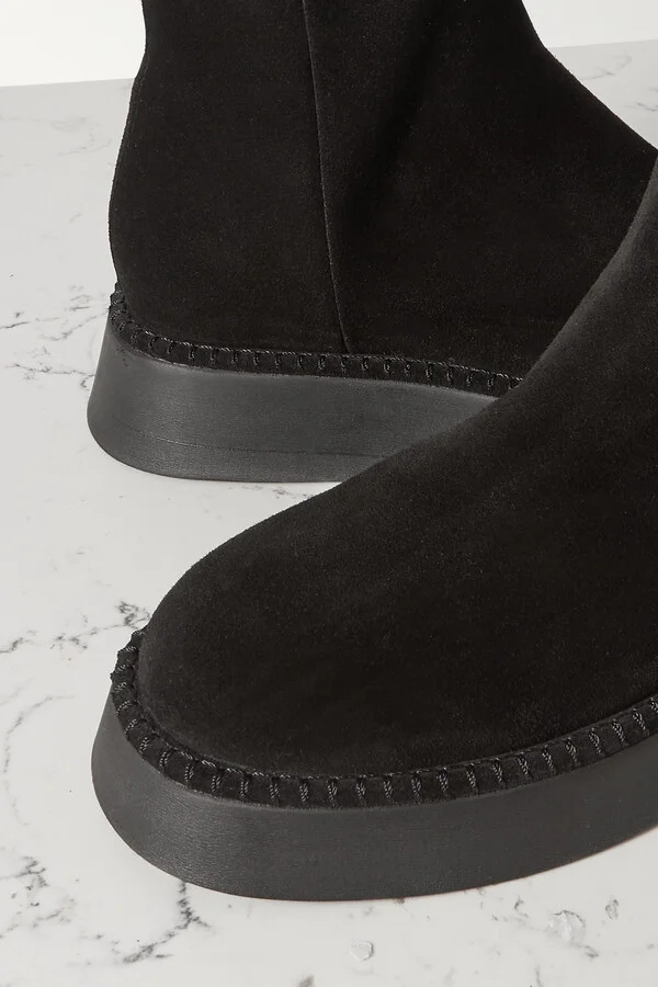 WANDLER - Rosa Suede Ankle Boots - Black - Image 4