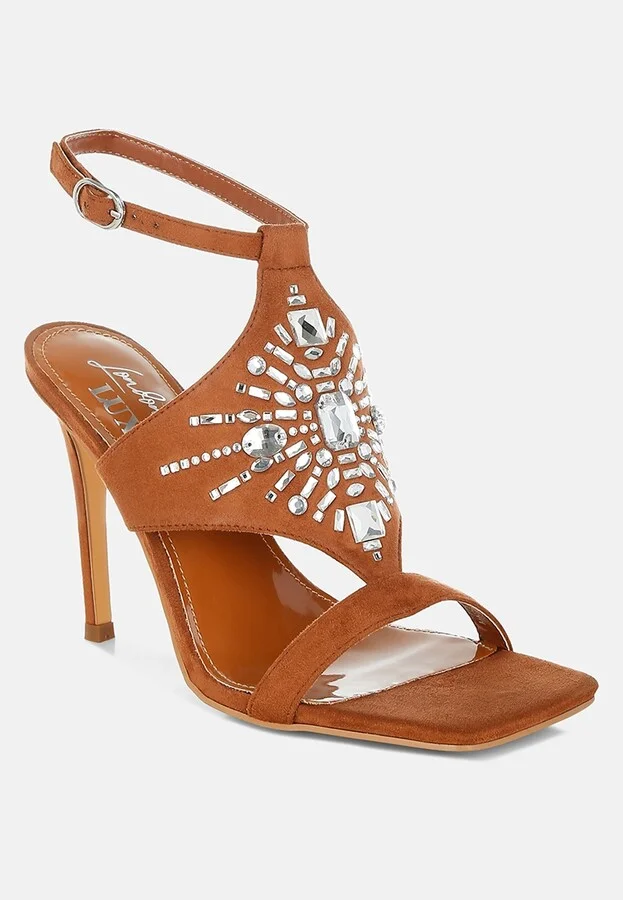 Warda Jeweled Shiny Stiletto Heels - Image 5
