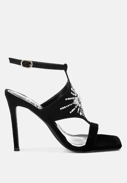 Warda Jeweled Shiny Stiletto Heels Women