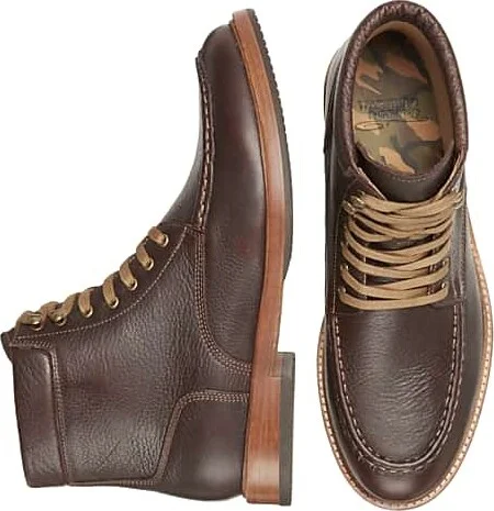 Warfield & Grand Men's Roseburg Leather Lace-up Boots Brown