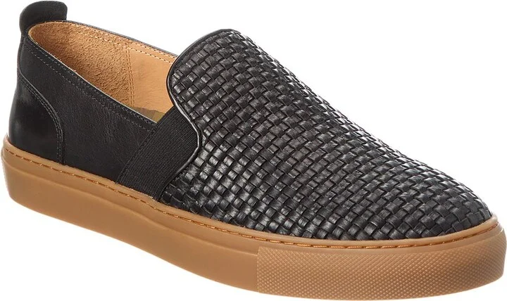 Warfield & Grand Woven Leather Slip-On Sneaker