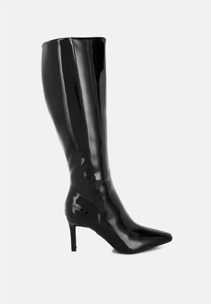 Warley Patent Faux Leather Calf Boots Women