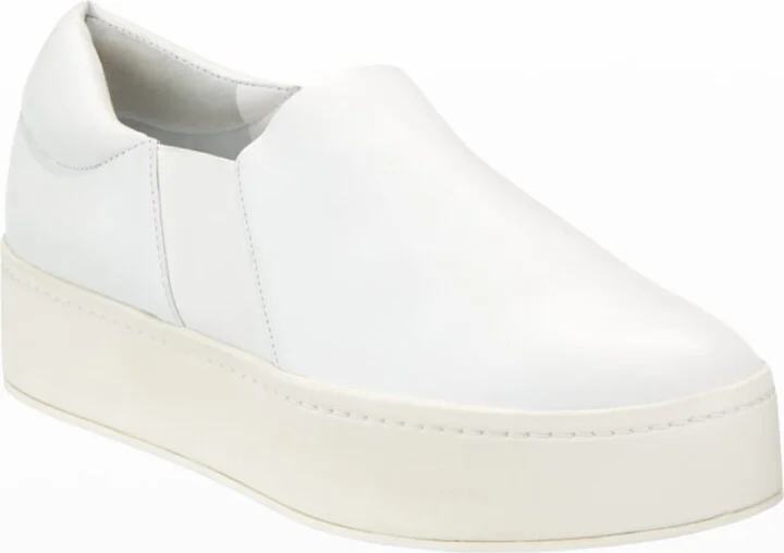 Warren Leather Platform Skate Sneakers, Plaster White - Image 5
