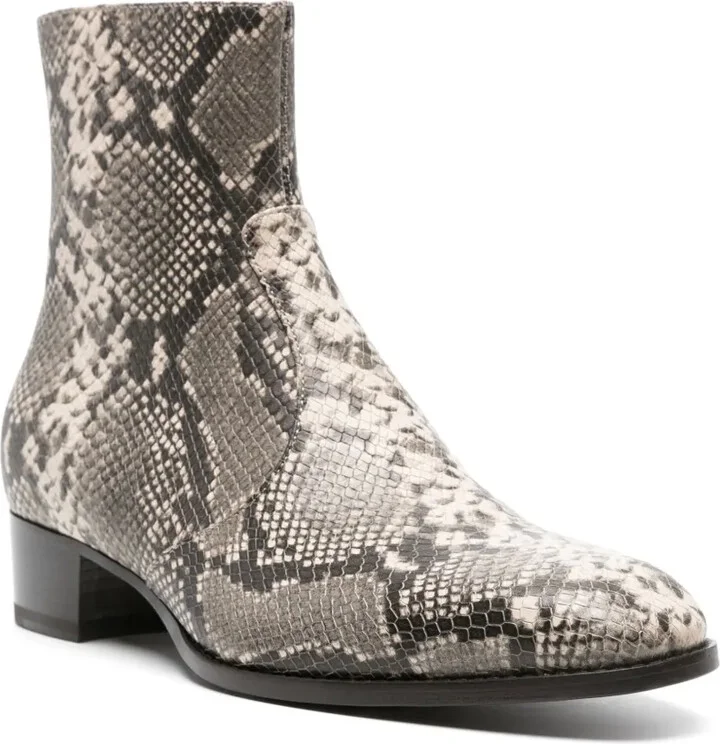 Warren python-print Chelsea boots - Image 2