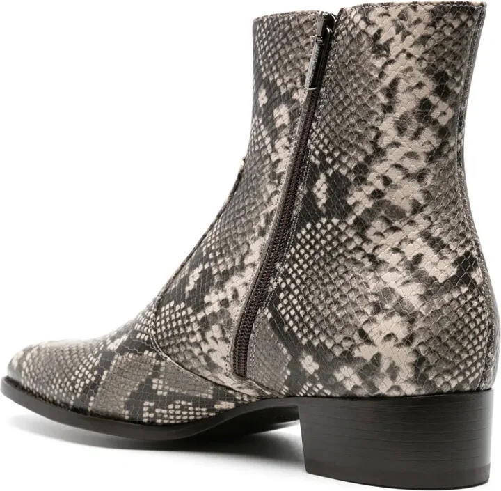Warren python-print Chelsea boots - Image 3