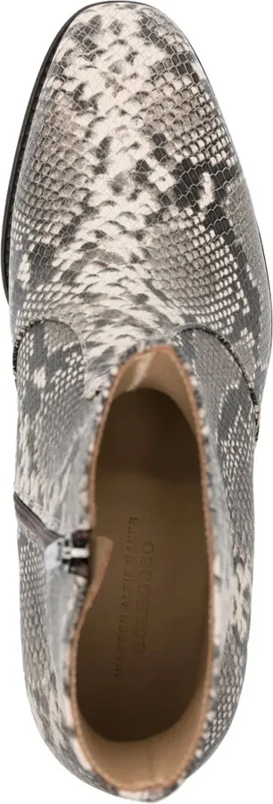 Warren python-print Chelsea boots - Image 4
