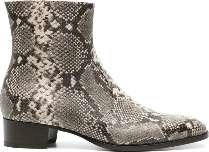 Warren python-print Chelsea boots