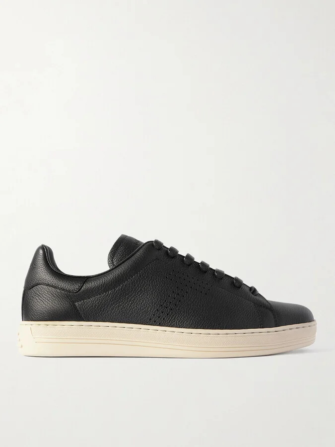 Warwick Perforated Full-Grain Leather Sneakers