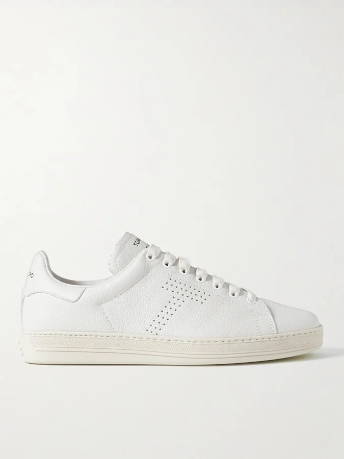 Warwick Perforated Full-Grain Leather Sneakers