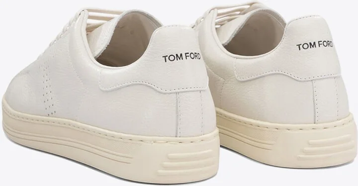 Warwick Perforated Logo Leather Sneakers - Image 3