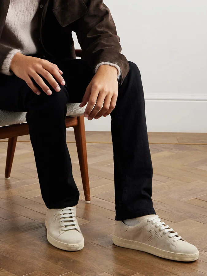 Warwick Perforated Suede Sneakers - Image 2